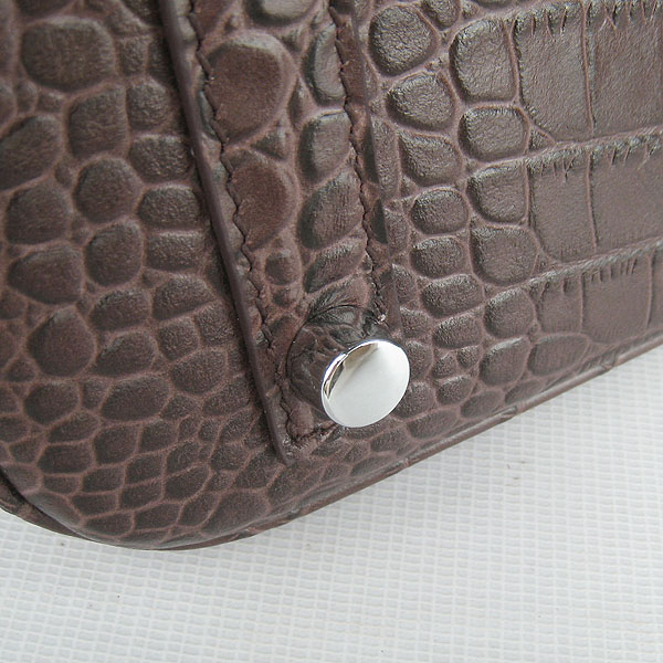 Replica Hermes Birkin 30cm Crocodile Veins Bag Dark Coffee 6088 On Sale